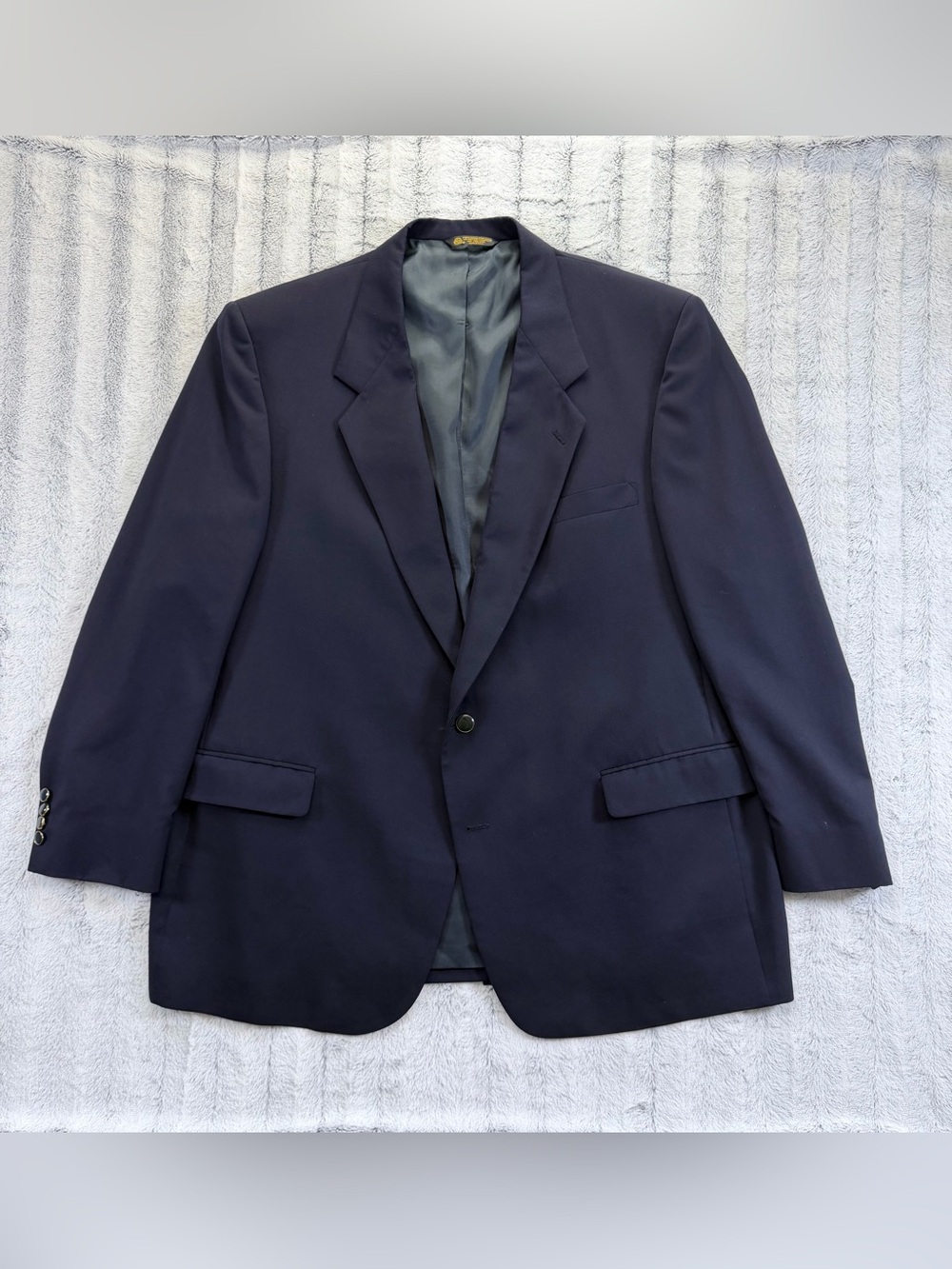 Vintage RSM Rochester Special Man 100% pure wool navy blazer big & tall